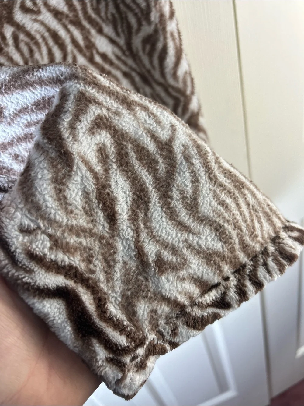 Baby Starters Brown White Zebra Print Blanket Lovey Plush